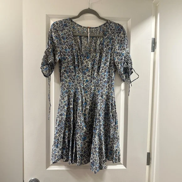 Free People lace up Mini Dress| size small - Picture 3 of 6